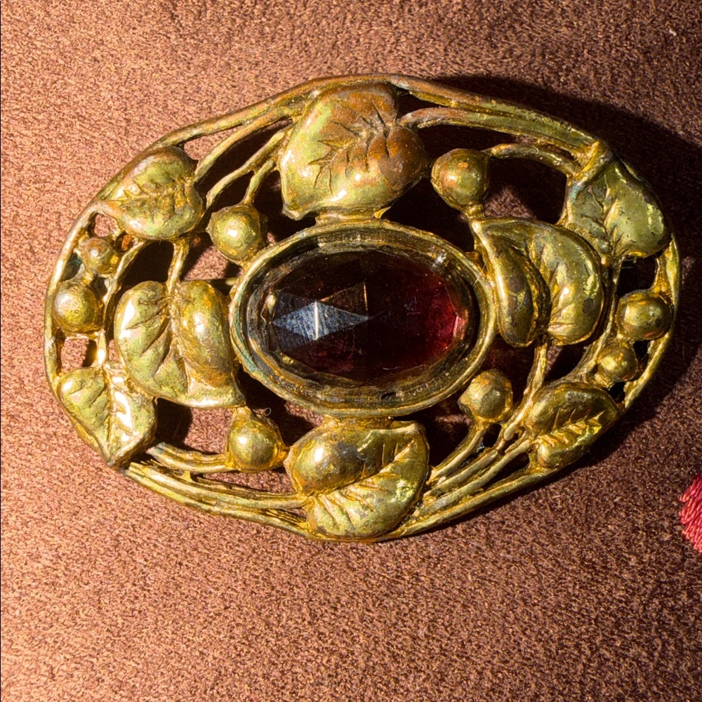 Edwardian sash amythest sash pin brooch vintage 🐈‍⬛